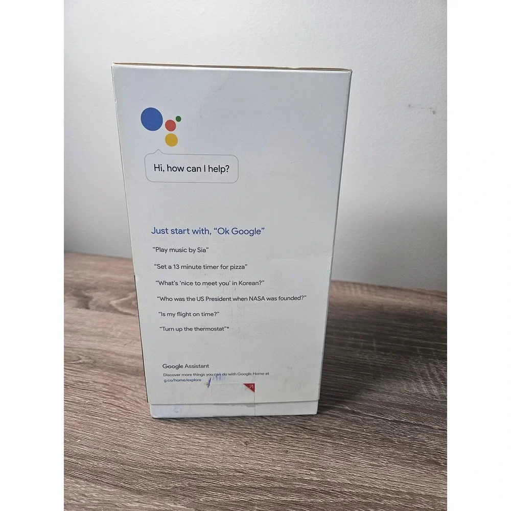 Google Home Smart Voice Activated Speaker White Slate GA3A00417A14